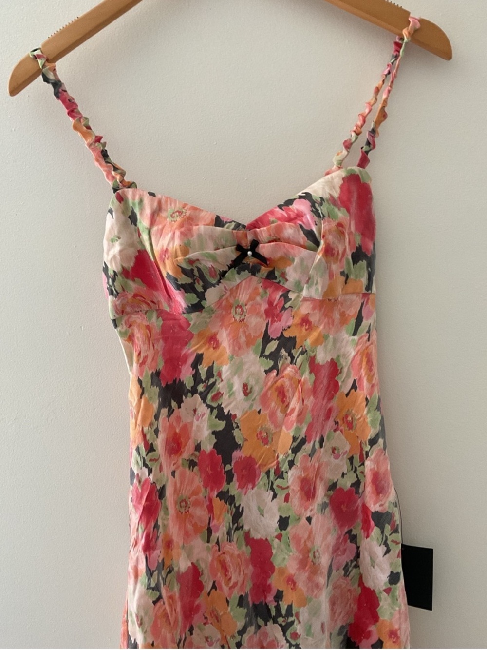 Lulu's Floral Midi Slip Dress in Pink, Coral, Yellow - Picture 6 of 12